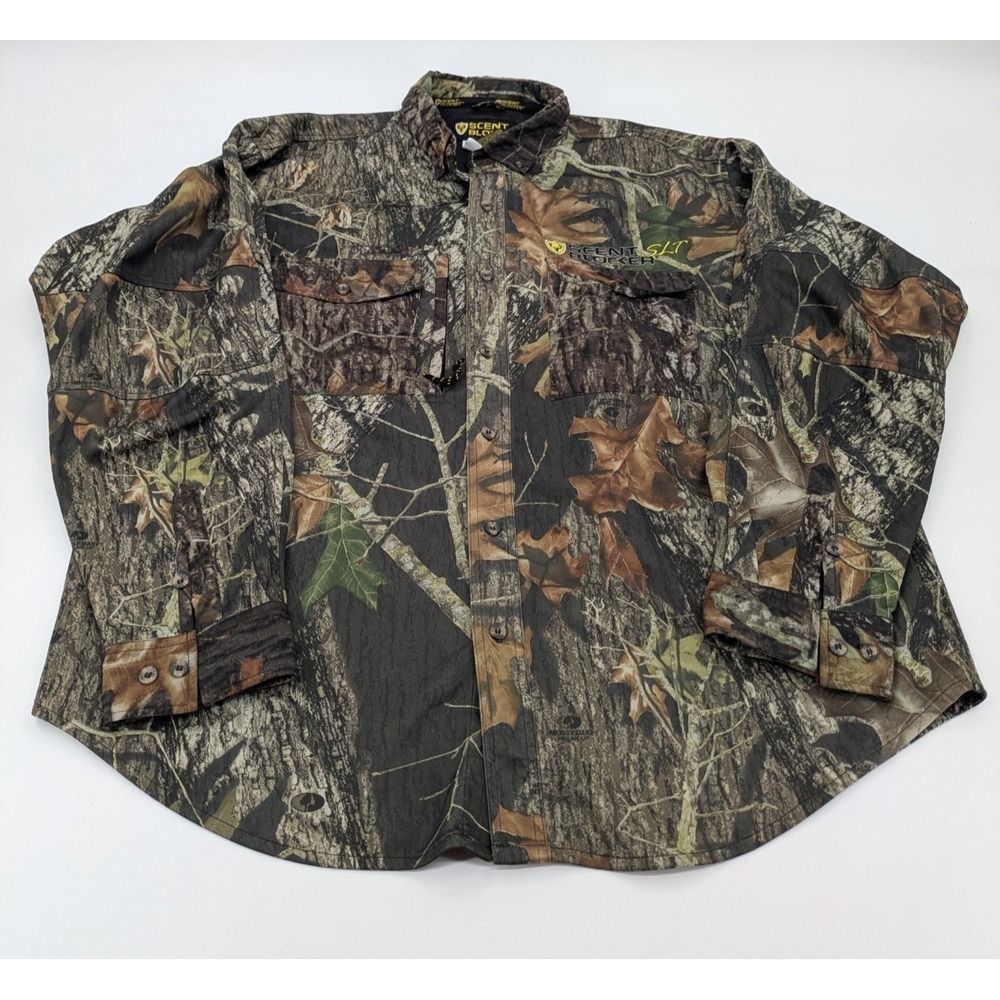 Scent Blocker SLT Hunting Shirt Mens XLarge‎ Realtree Camouflage S3 Silver Ion